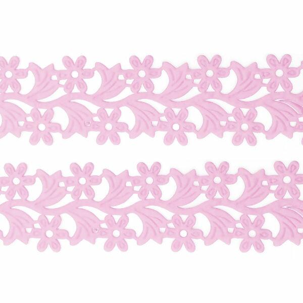 passamanaria flores vazada rosa